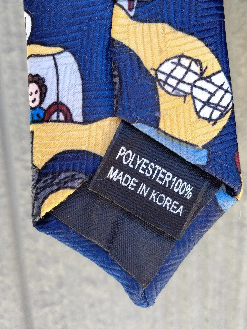 Beans McGee VTG Cartoon Happy Days Happy Taxi Polyester Necktie